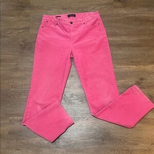 Talbots Flawless Five-Pocket Straight Leg Pink Corduroy